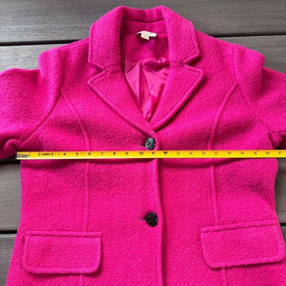 Appleseed's Petites Women’s Hot Pink‎ Boiled Wool Lined Pea Coat Size 12P